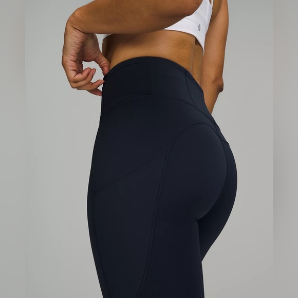 Lululemon Navy Fast and Free High-Rise Crop 19", Size 8 - Picture 5 of 5